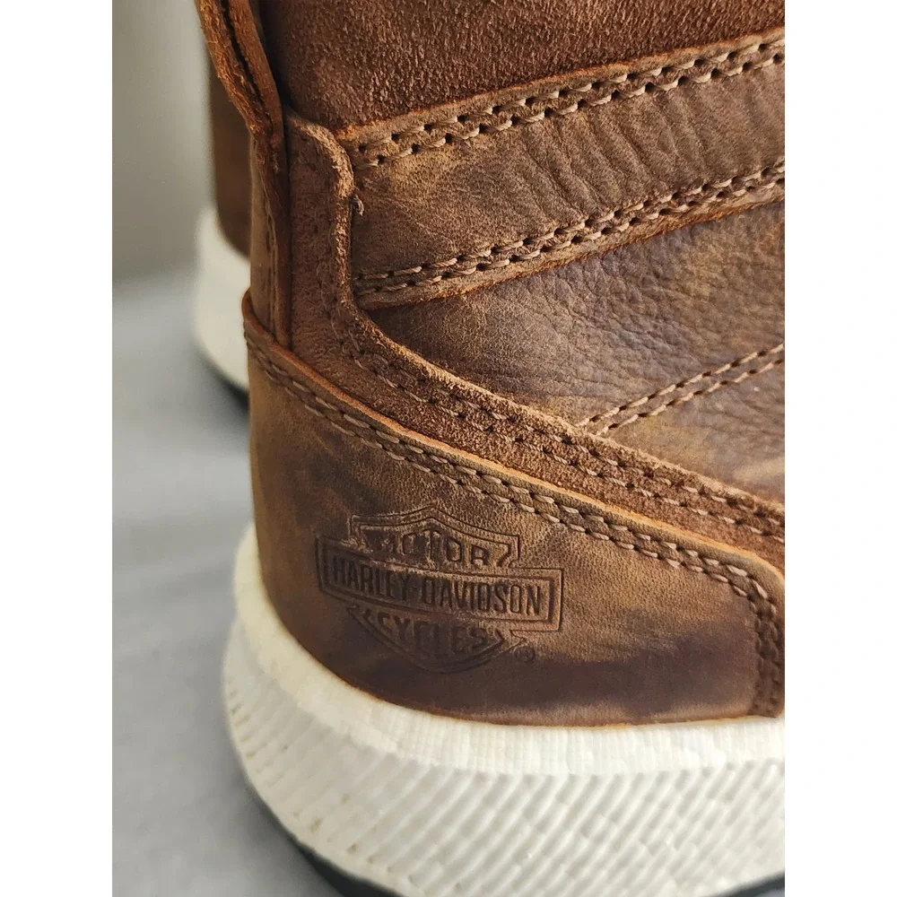 Harley-Davidson Mens D93834 Waterproof Leather Composite Toe Work Boots Brown 8M